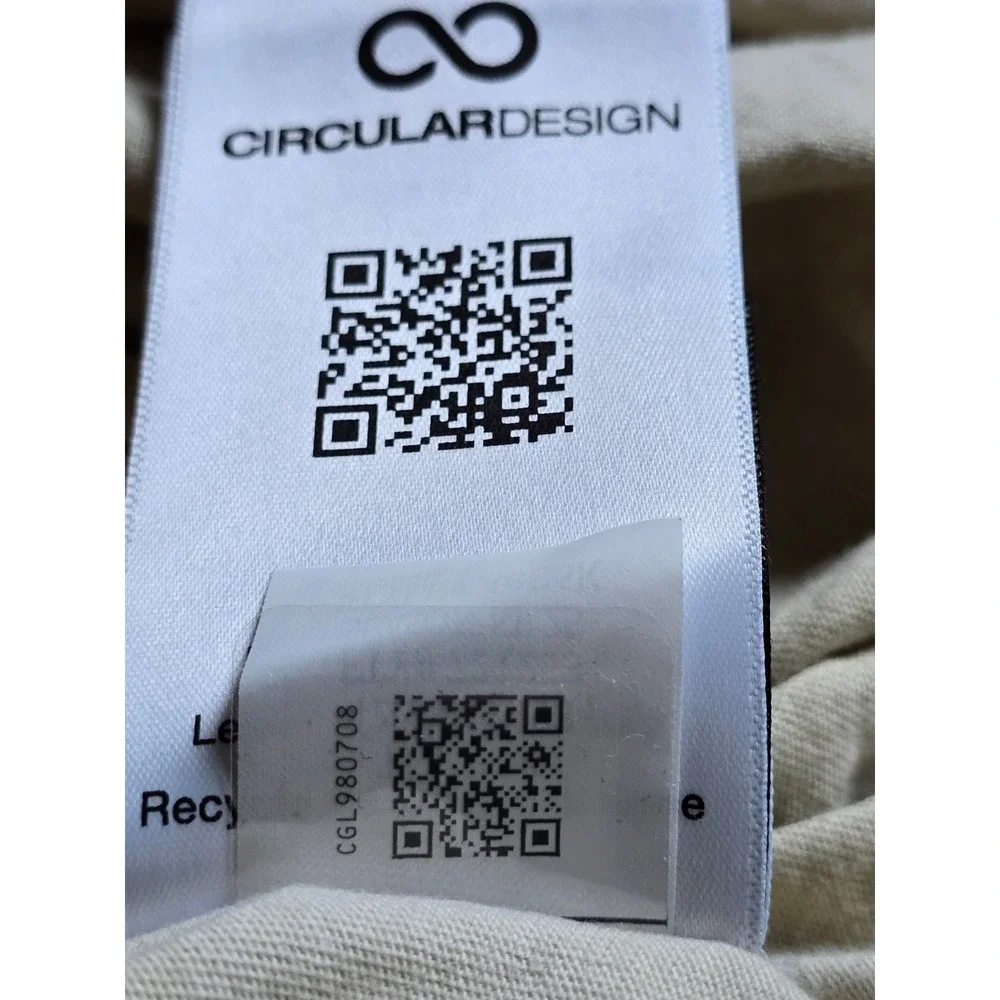 The North Face Mens XL Circular Design Box Logo Graphic T-Shirt Tan Khaki